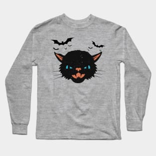 Black Cat Funny Halloween Apparel Long Sleeve T-Shirt